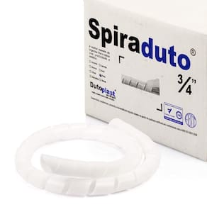Organizador Fios E Cabos Spiraduto 3/4 Branco - 2 Mt