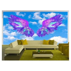 Papel De Parede 3D Arte Asas Selfie Insta Cores 3,5M Tra343