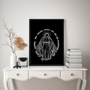 Quadro Nossa Senhora das Graças 45x34cm - Com Vidro