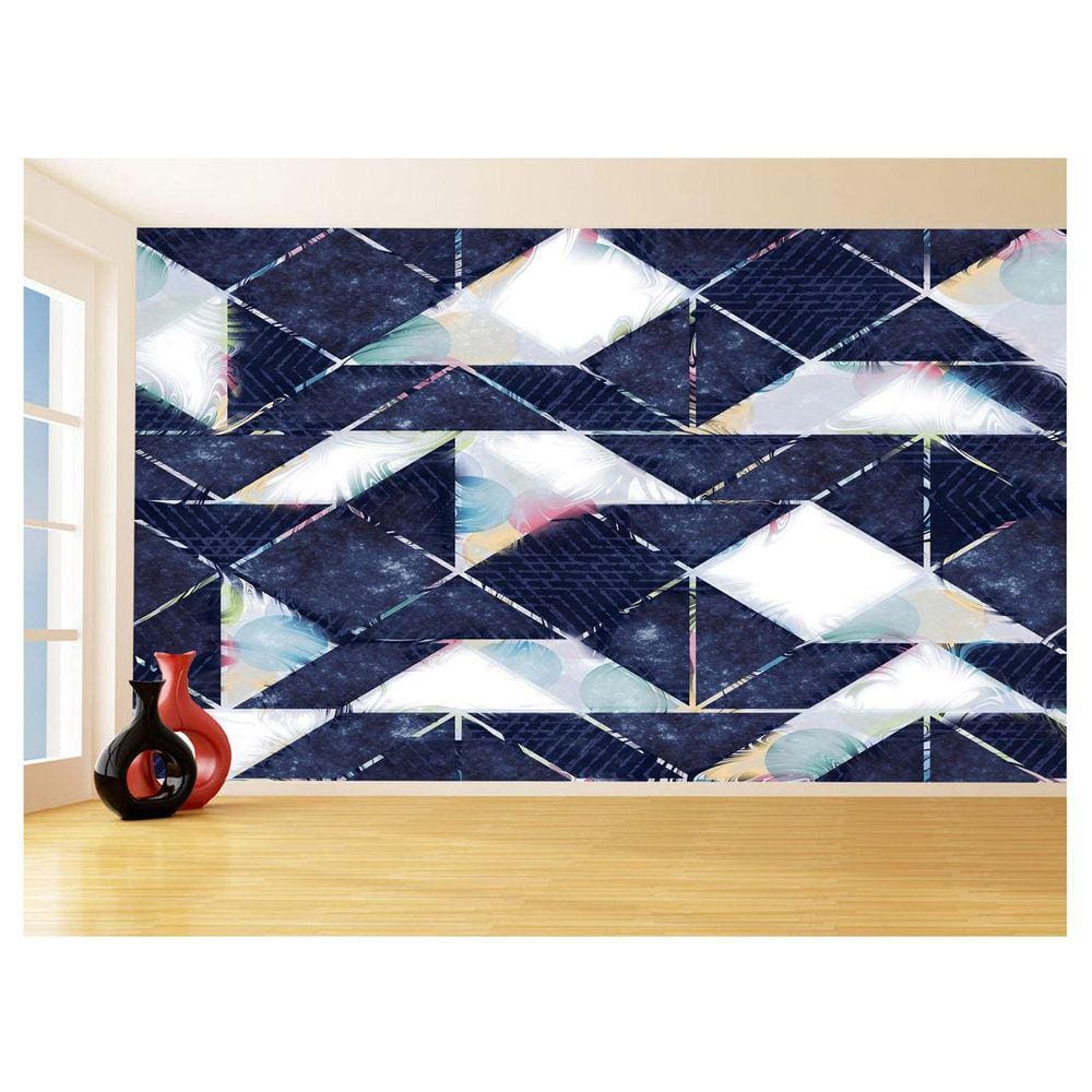 Papel De Parede 3D Estilo Marmore Cores Formas 3,5M Mbr42