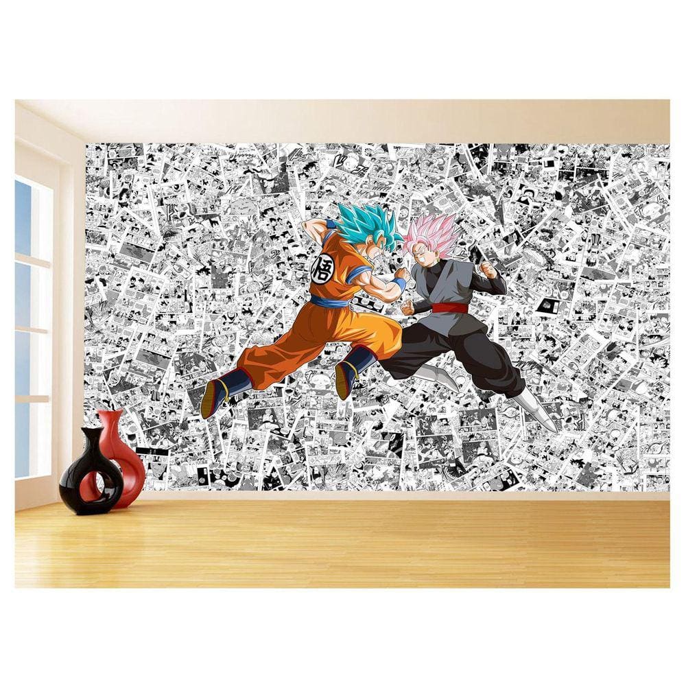 Papel De Parede Dragon Ball Goku Vegeta Anime 3,5M Dbz163