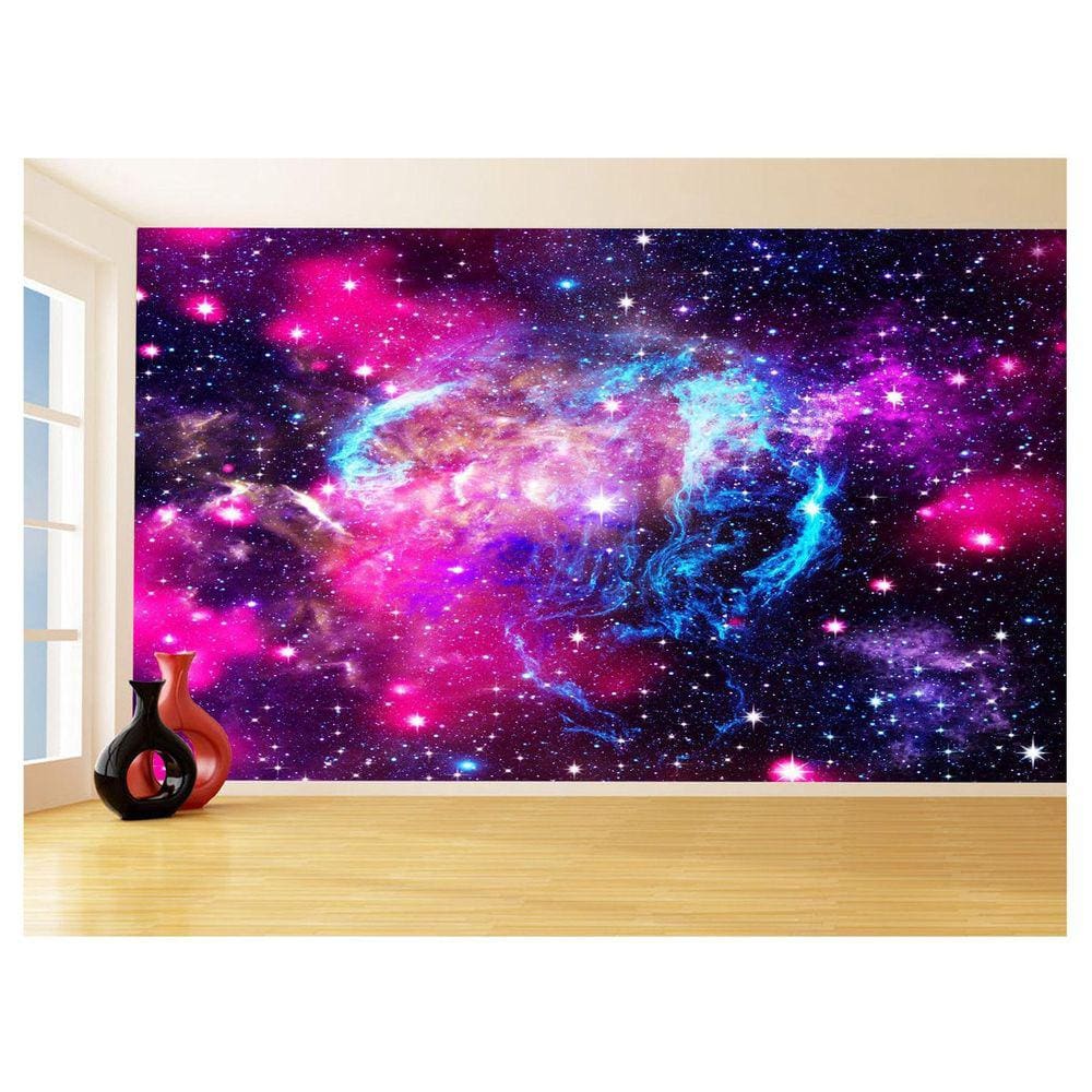 Papel De Parede 3D Espaço Estrelas Galáxia 3,5M Nsp130