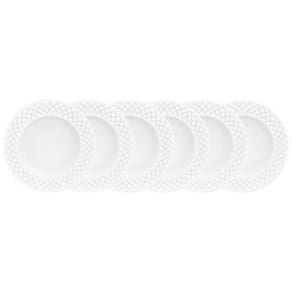 Jogo De Pratos Rasos Tramontina Porcelana Ingrid 27Cm 6 Pç