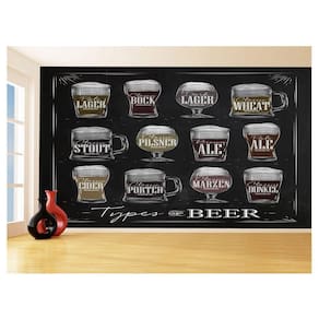 Papel De Parede Estilo Lousa Bebdias Bar Drink 3,5M Lcb23