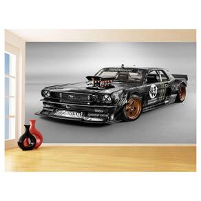 Papel De Parede 3D Carro Antigo Ford Mustang Hot 3,5M Cxr49
