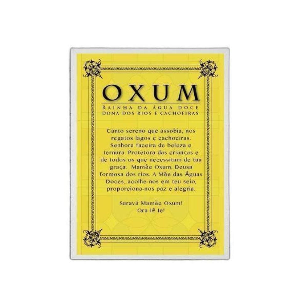 Quadro Decorativo Oração Oxum 24X18Cm Madeira Preta