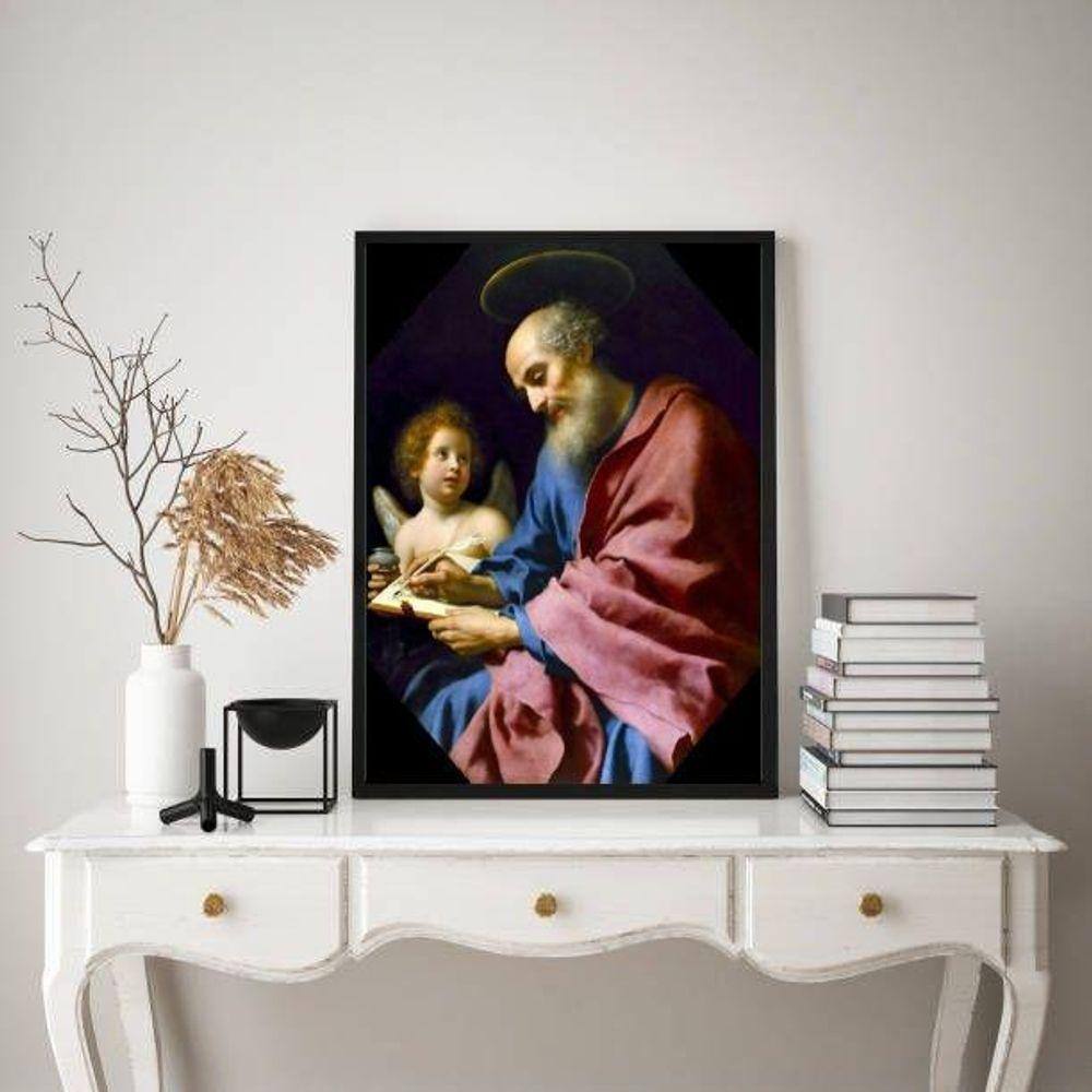 Quadro Decorativo São Mateus 33X24Cm - Com Vidro