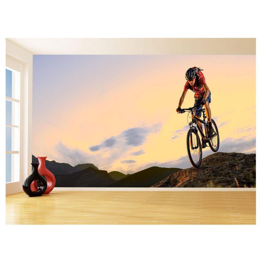 Papel De Parede Mountain Bike Ar Livre Passeio 3,5M Aca37