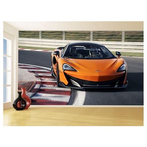 Papel De Parede 3D Carro Mc Laren Pista Super 3,5M Car262