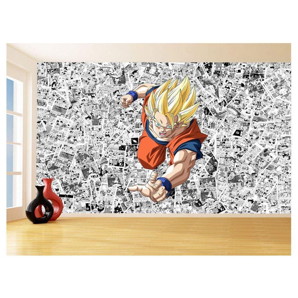 Papel De Parede Dragon Ball Goku Página Manga 3,5M Dbz548