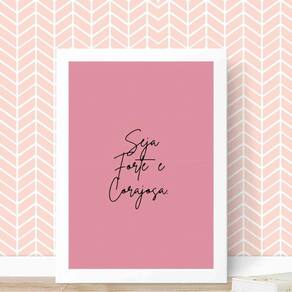 Quadro Rosa 24x18cm c/ Vidro - Decoração Alta Resolução