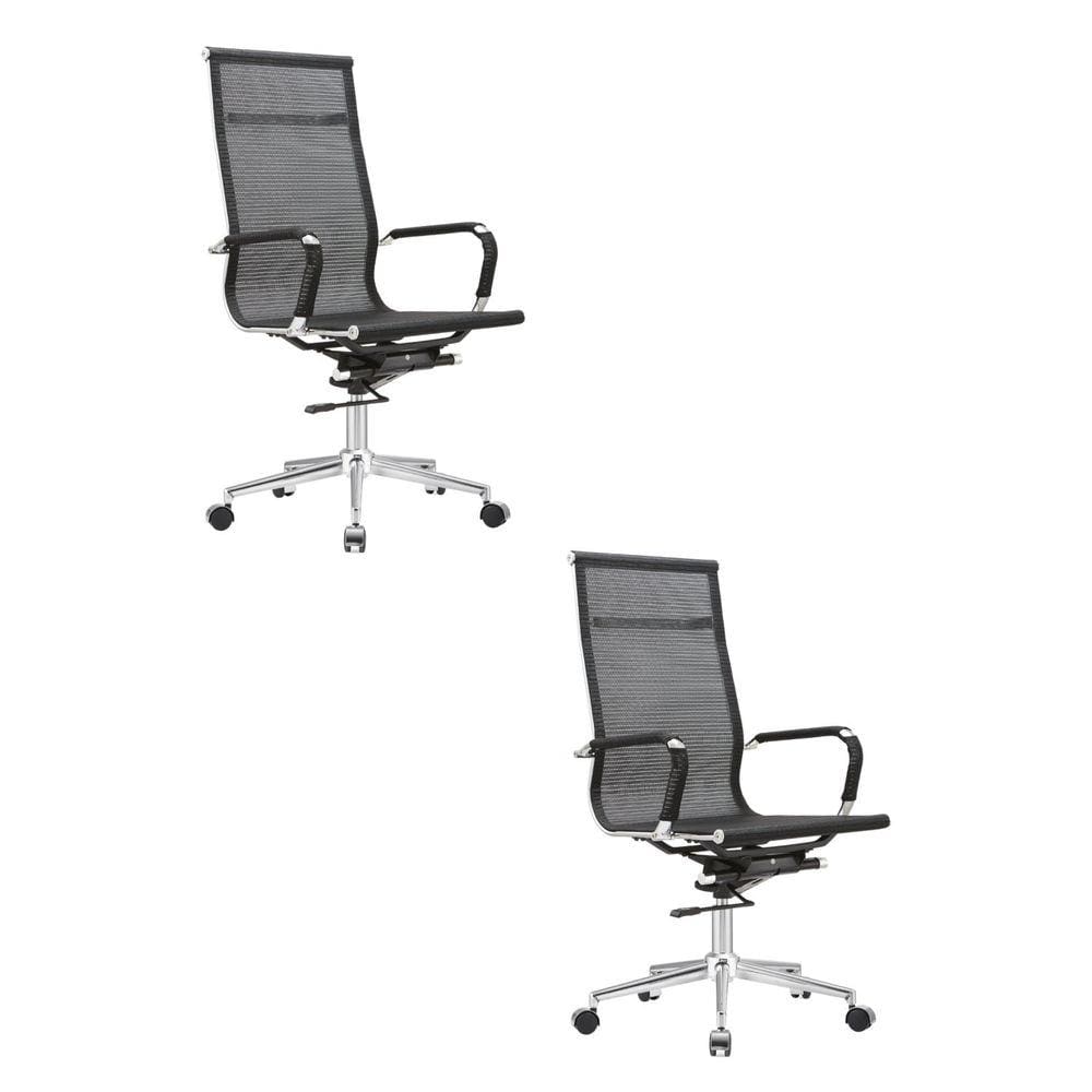 Kit com 2 Cadeiras Presidente Sydney Preto