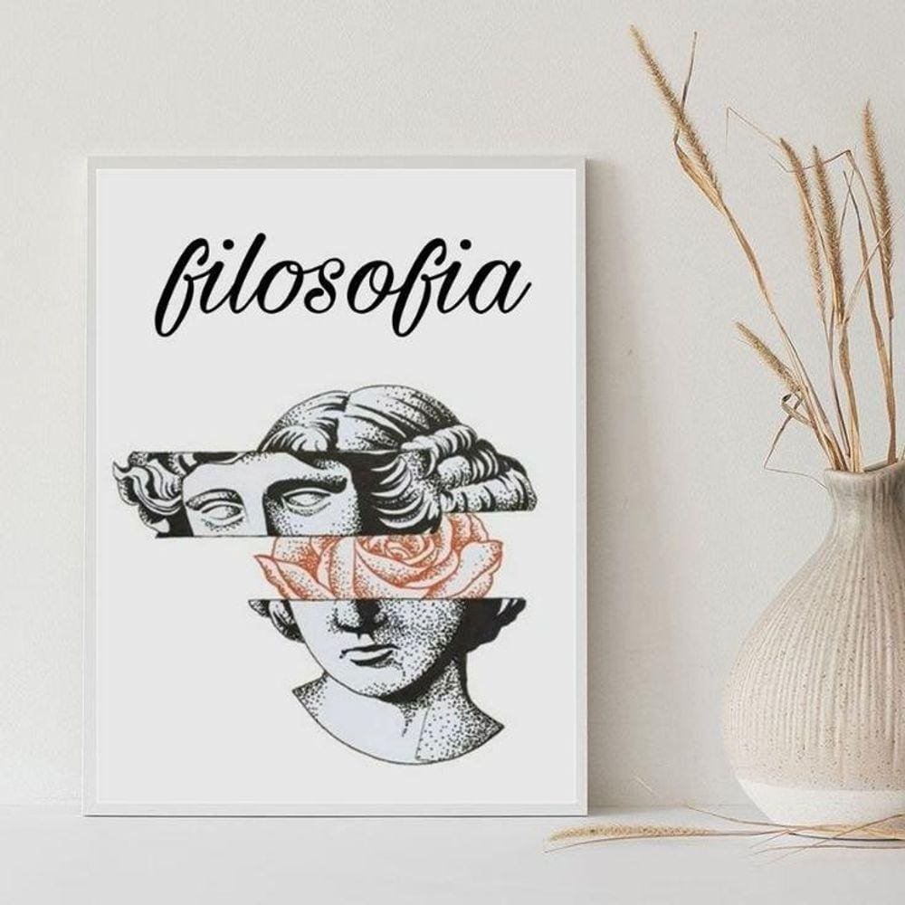 Quadro Decorativo Filosofia 33X24Cm