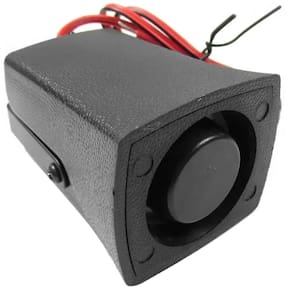 Sirene de Ré Piezoelétrica 12V Intermitente 100DB Preta