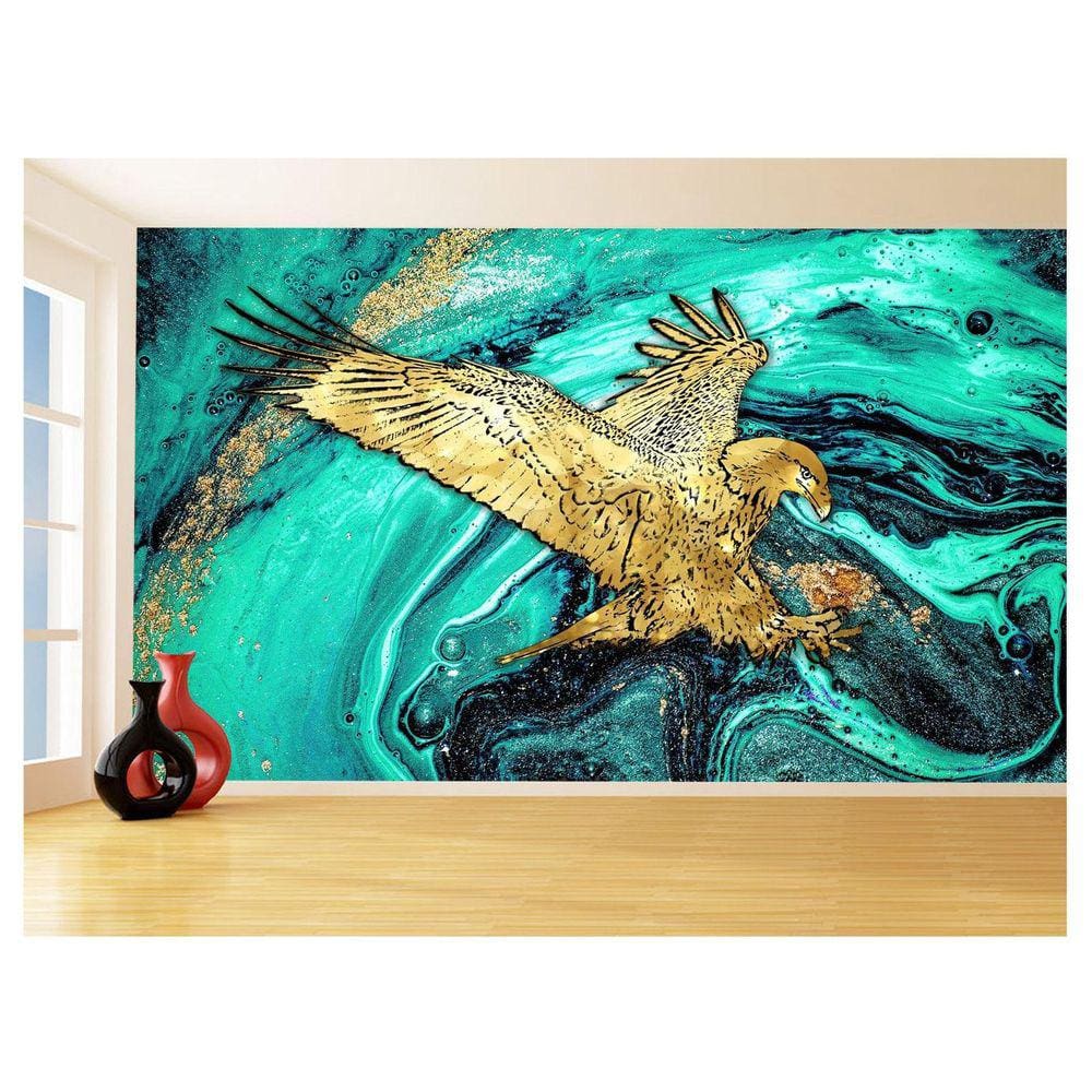 Papel De Parede 3D Animais Pop Art Águia Voando 3,5M Pxa244