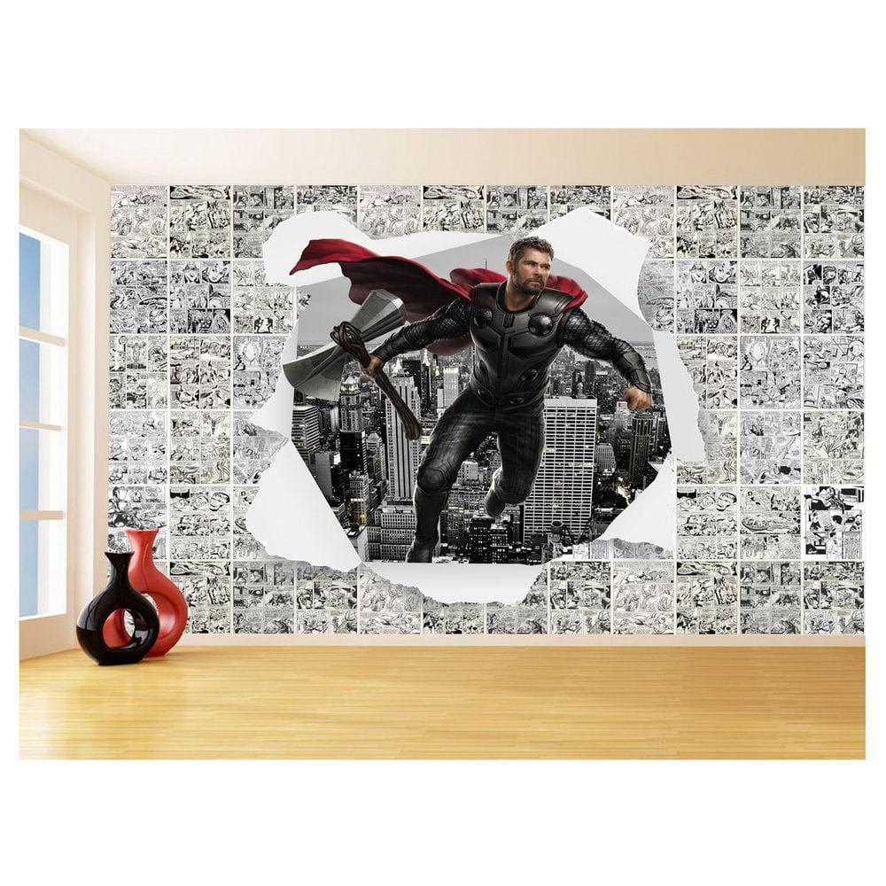 Papel De Parede 3D Heróis Página Quadrinhos Hq 3,5M Nhma235