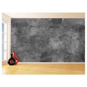 Papel De Parede 3D Concreto Queimado Liso Cinza 3,5M Kkt12