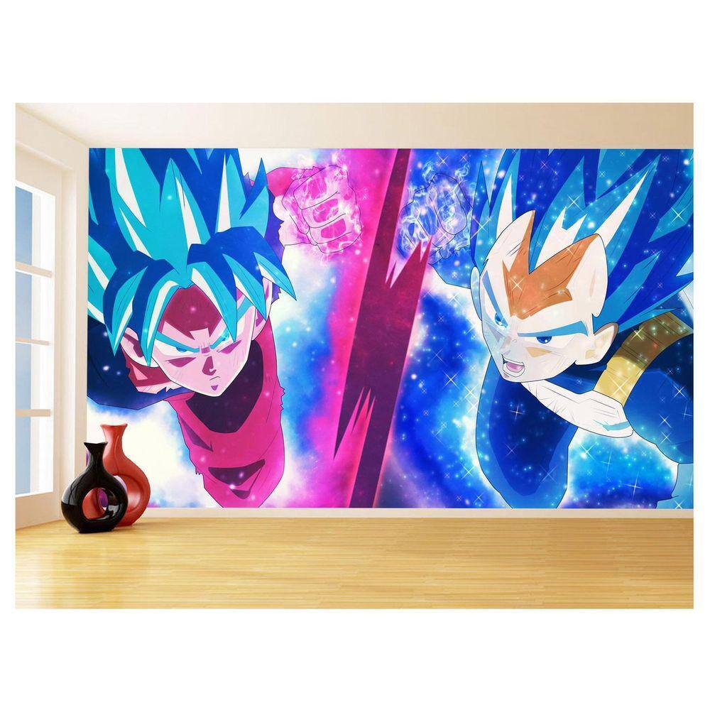Papel De Parede 3D Dragon Ball Goku Vegeta Anime 3,5M Dbz17