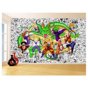 Papel De Parede Dragon Ball Goku Vegeta Anime 3,5M Dbz122