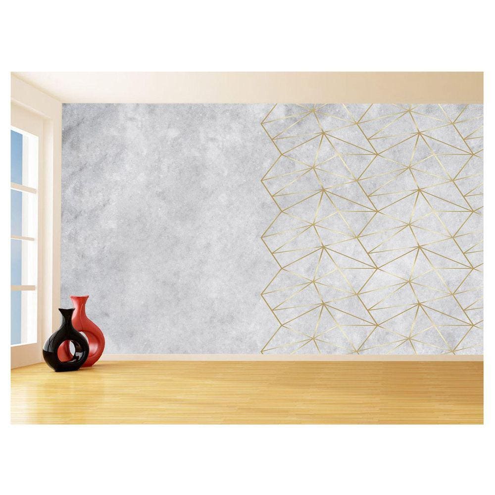Papel De Parede 3D Concreto Queimado Risco Bege 3,5M Kkt103