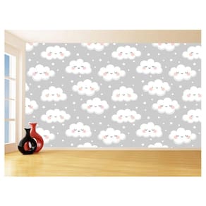 Papel De Parede 3D Infantil Nuvens Babê Baby 3,5M Azs310