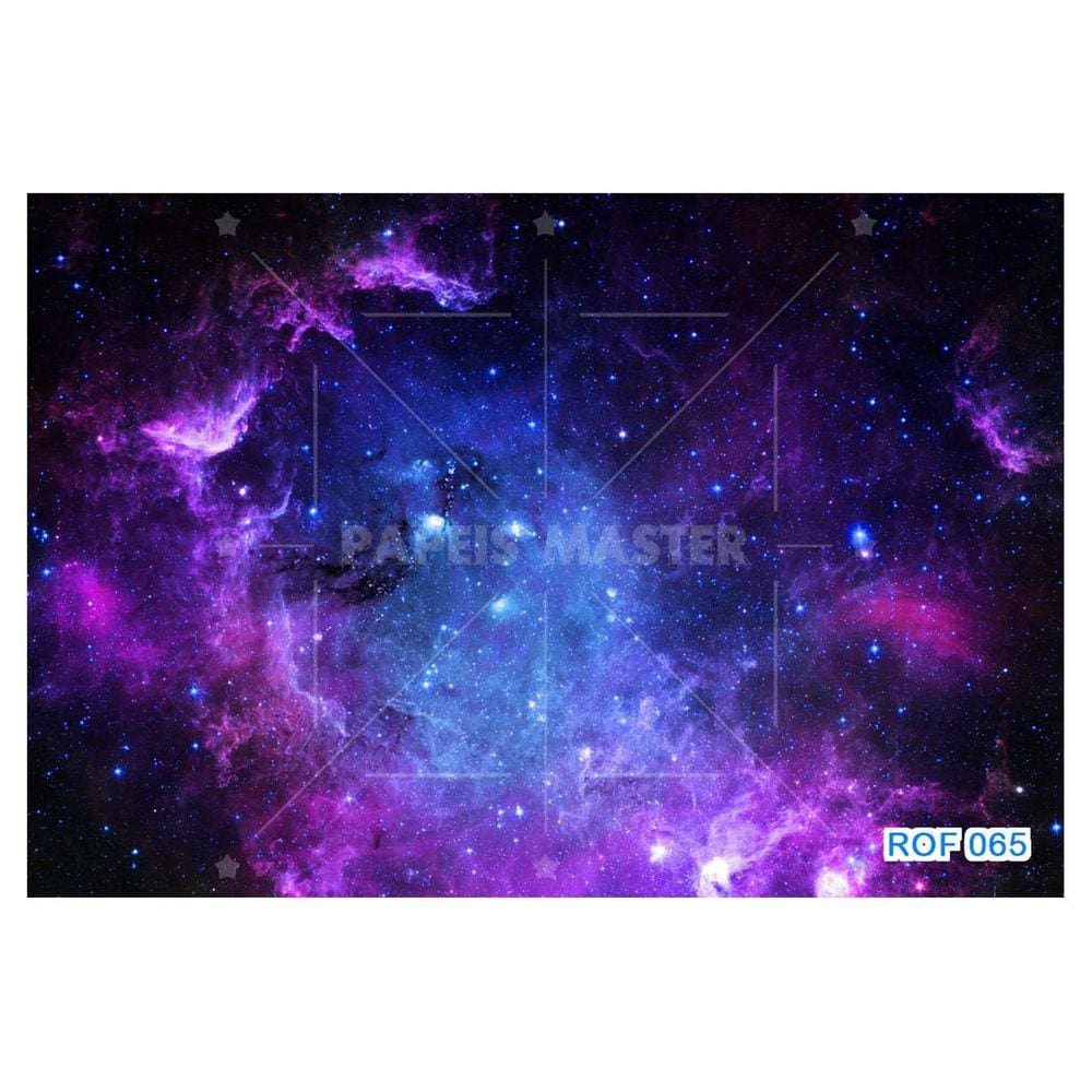 Papel De Teto Céu Espaço Estrelas Galáxias 3,5M Rof65