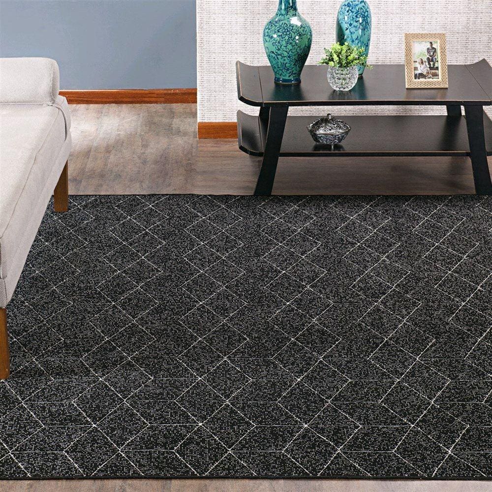 Tapete 100x140cm Belga Innove Preto