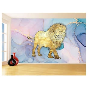 Papel De Parede Animais Pop Art Leão Rei Selva 3,5M Pxa29