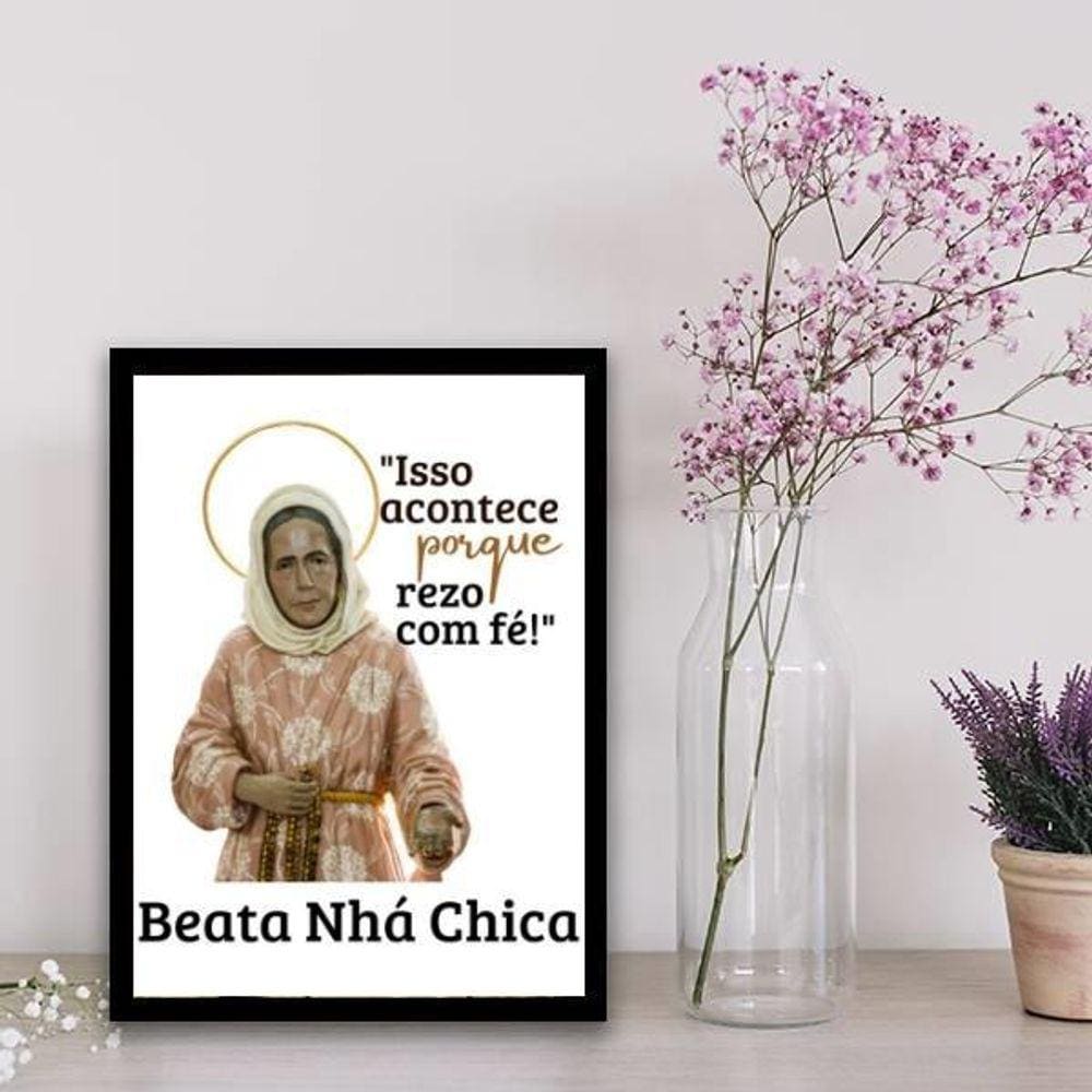 Quadro Frase Nhá Chica 33X24Cm