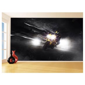 Papel De Parede 3D Moto Esporte Viagem Estrada 3,5M Bkm53