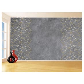 Papel De Parede 3D Concreto Queimado Risco Bege 3,5M Kkt89