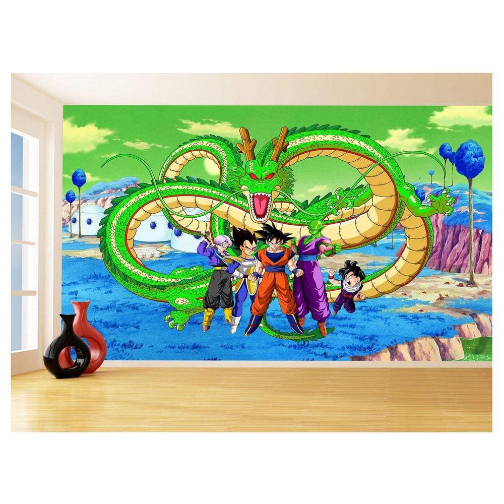 Papel De Parede Dragon Ball Goku Vegeta Anime 3,5M Dbz410