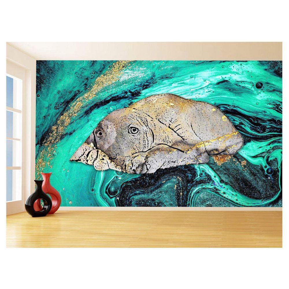 Papel De Parede 3D Animais Pop Art Cachorro Pet 3,5M Pxa218