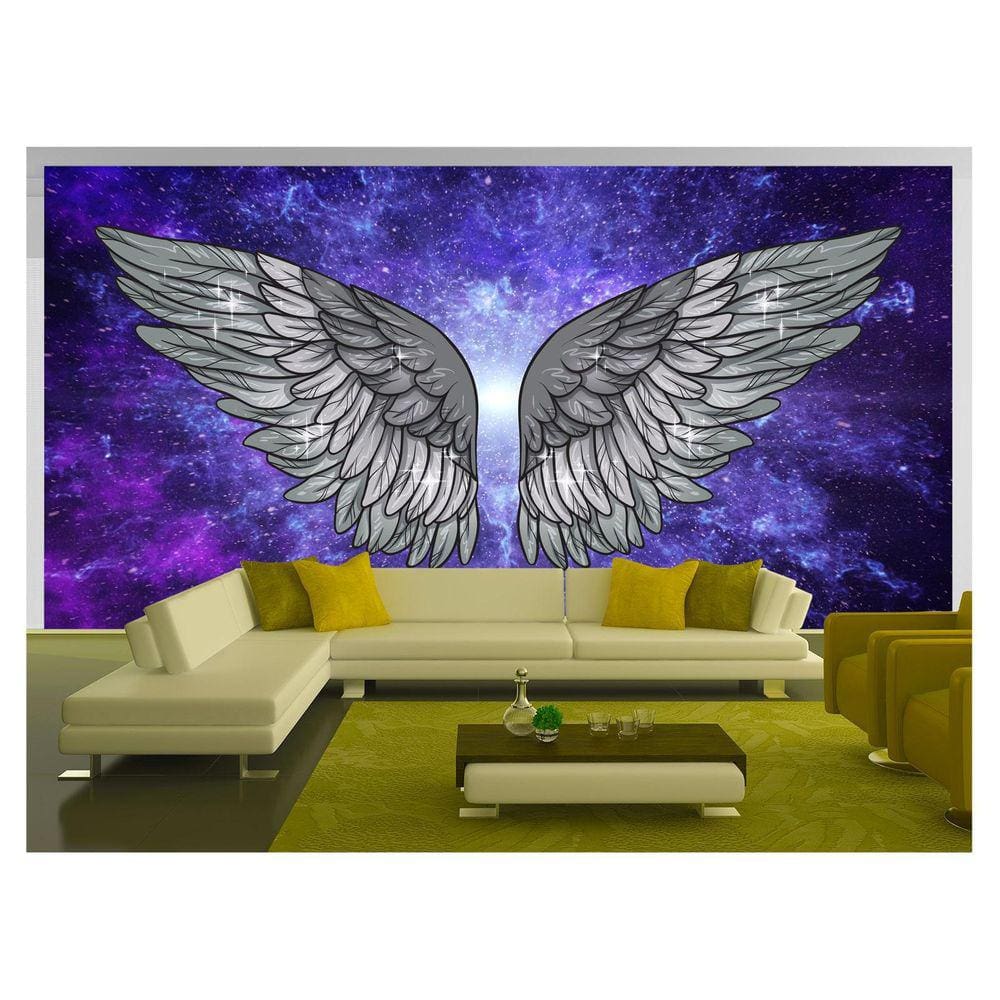 Papel De Parede 3D Arte Asas Selfie Insta Cores 3,5M Tra186