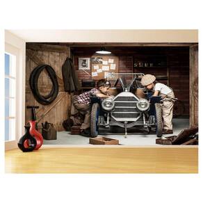 Papel De Parede 3D Carro Antigo Hot Rod Custom 3,5M Cxr127