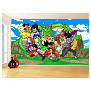 Papel De Parede Dragon Ball Goku Vegeta Anime 3,5M Dbz465