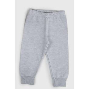 Calça Moletom Básica Punho Menino Cinza Criança Abrigo