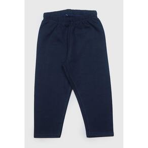 Calça Moletom Flanelado Azul Marinho Infantil Frio Elian Menina Bebê