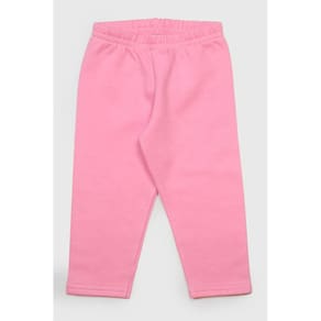 Calça Moletom Flanelado Rosa Infantil Frio Elian Menina Bebê