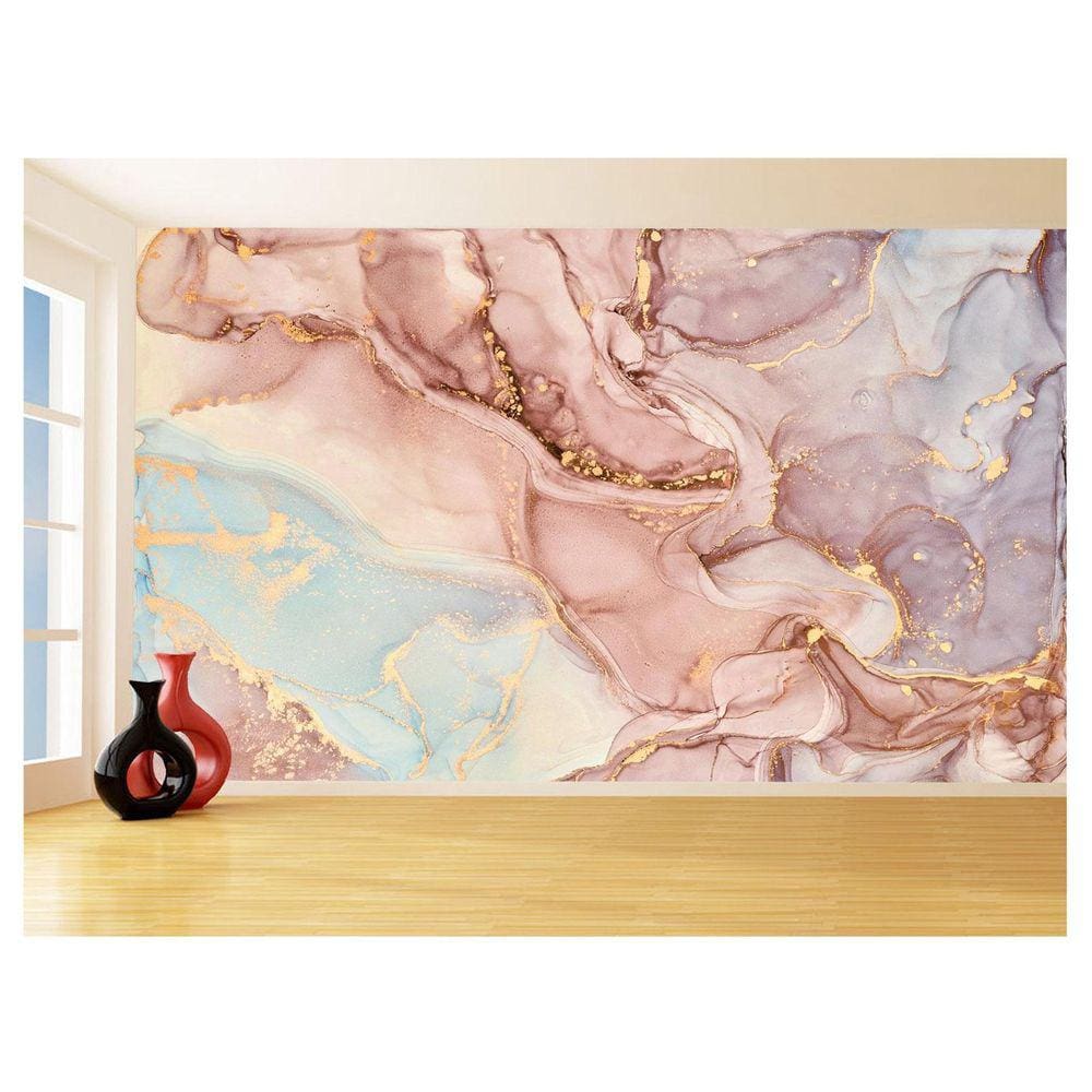 Papel De Parede 3D Estilo Marmore Tintas Cores 3,5M Mbr159