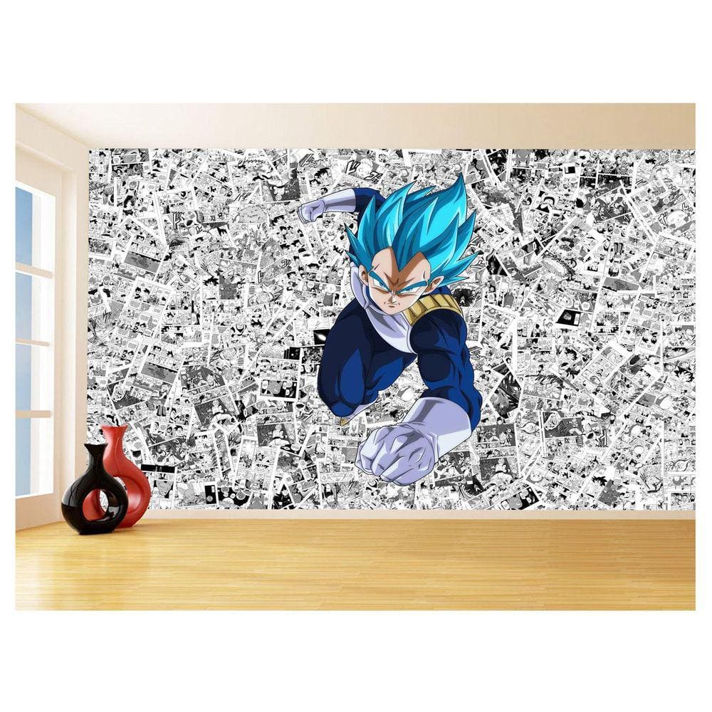 Papel De Parede Dragon Ball Vegeta Blue Anime 3,5M Dbz581