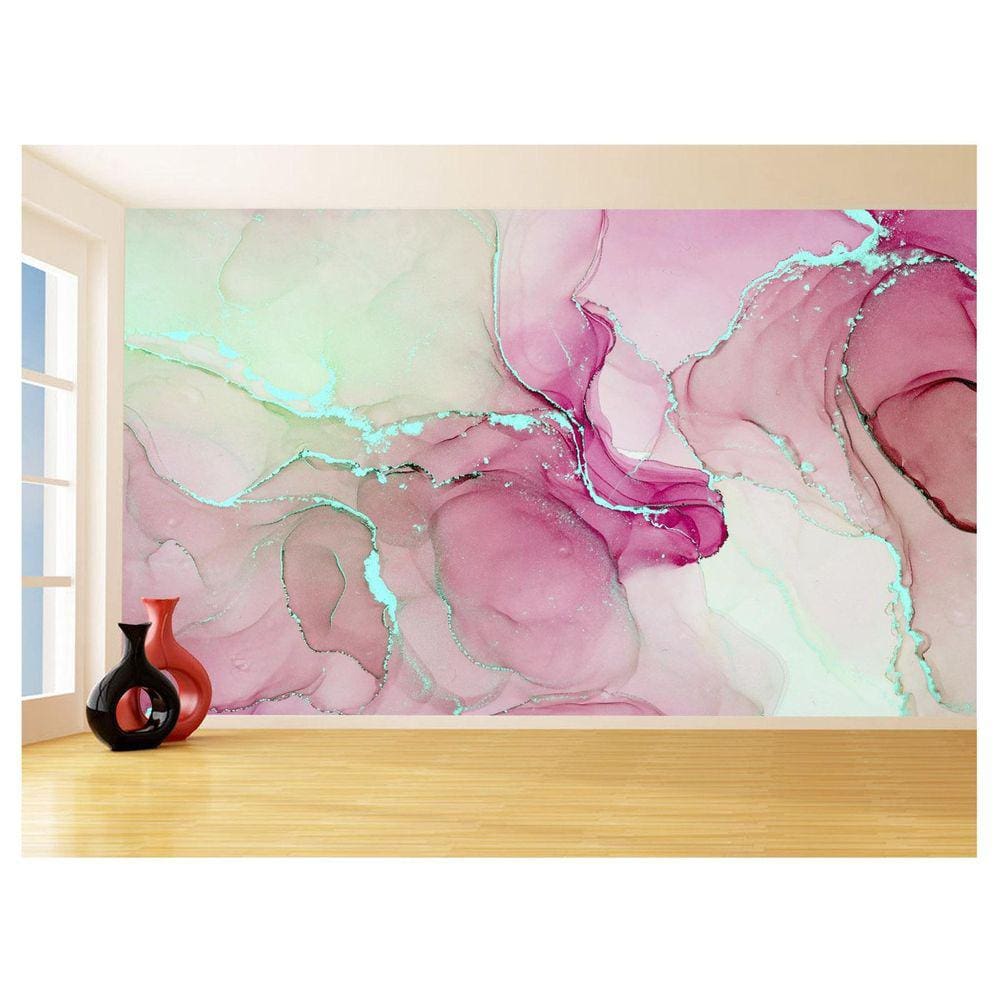 Papel De Parede 3D Estilo Marmore Tintas Cores 3,5M Mbr161