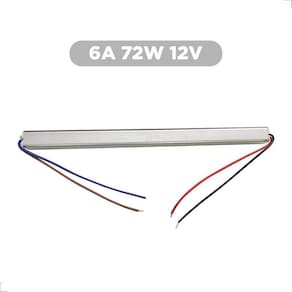 Fonte Slim Bivolt 72W 12V 6A 28x2cm para Fitas LED