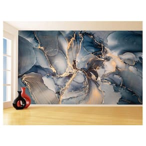 Papel De Parede 3D Estilo Marmore Tintas Cores 3,5M Mbr128