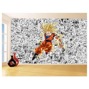 Papel De Parede Dragon Ball Goku Página Manga 3,5M Dbz540