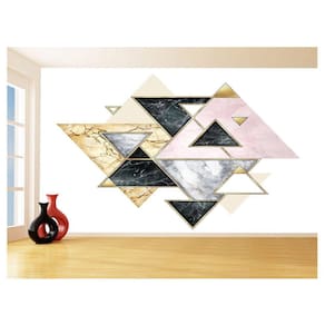 Papel De Parede 3D Estilo Marmore Cores Formas 3,5M Mbr58
