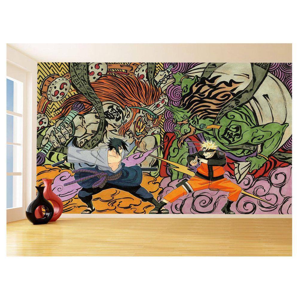 Papel De Parede Anime Naruto Mangá Desenho Art 3,5M Nrt27