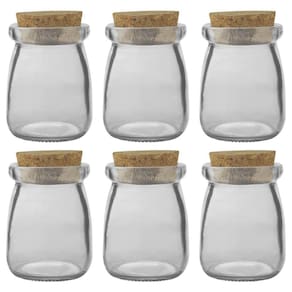 6 Porta Condimentos De Vidro Com Rolha 100Ml 1989 Lyor