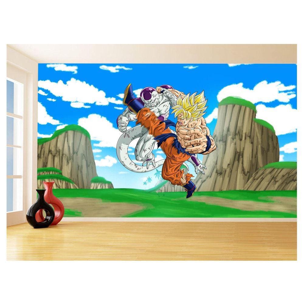 Papel De Parede Dragon Ball Goku Vegeta Anime 3,5M Dbz496