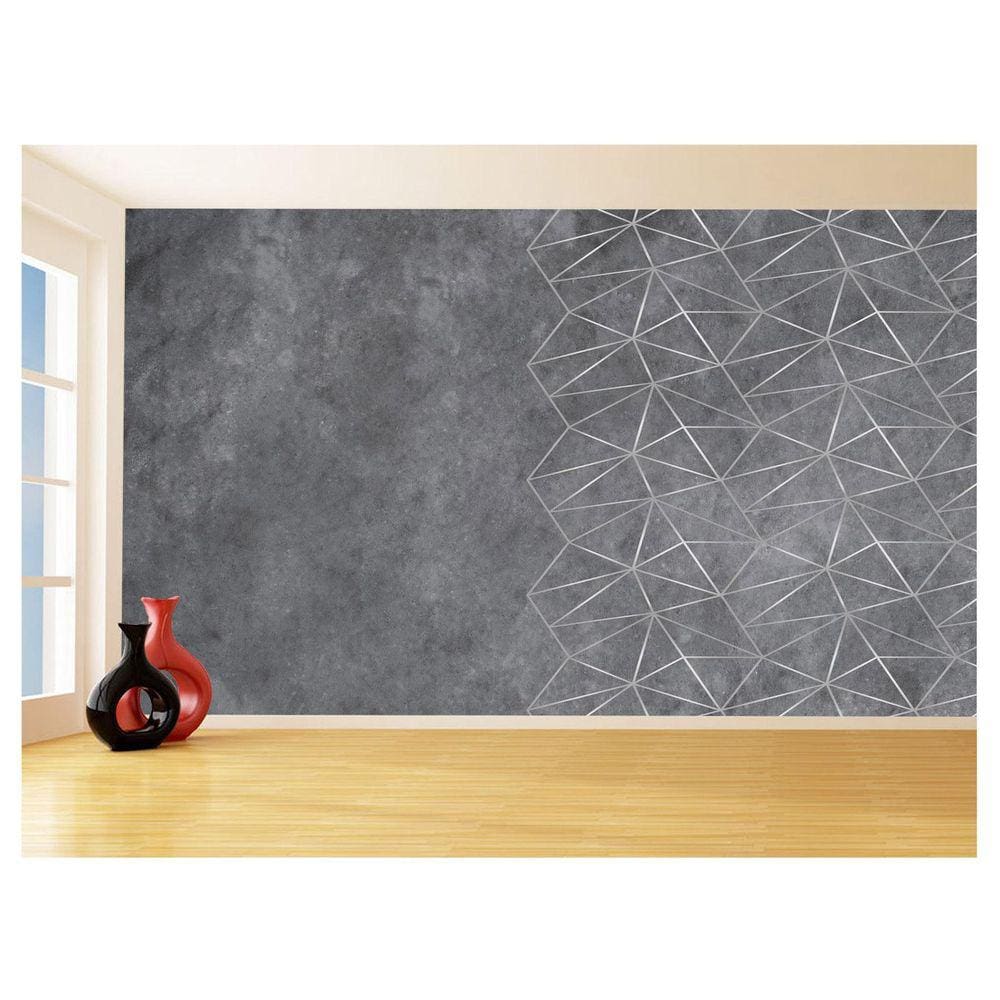 Papel De Parede Concreto Queimado Listra Risco 3,5M Kkt48